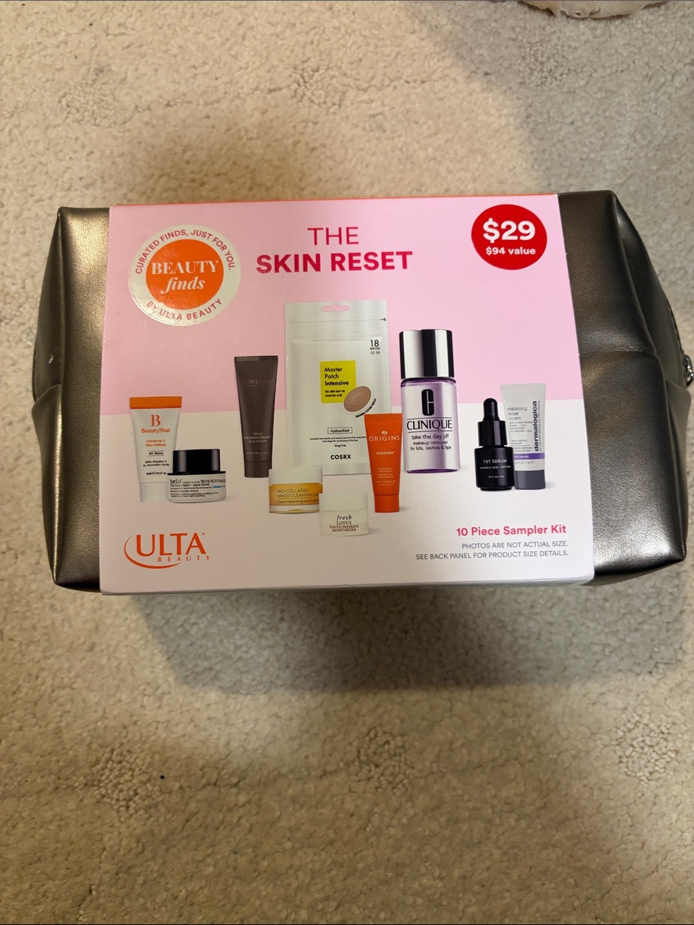 New in Bag Ulta Beauty The Skin Reset Sampler Kit - $94 Value 10 Pieces